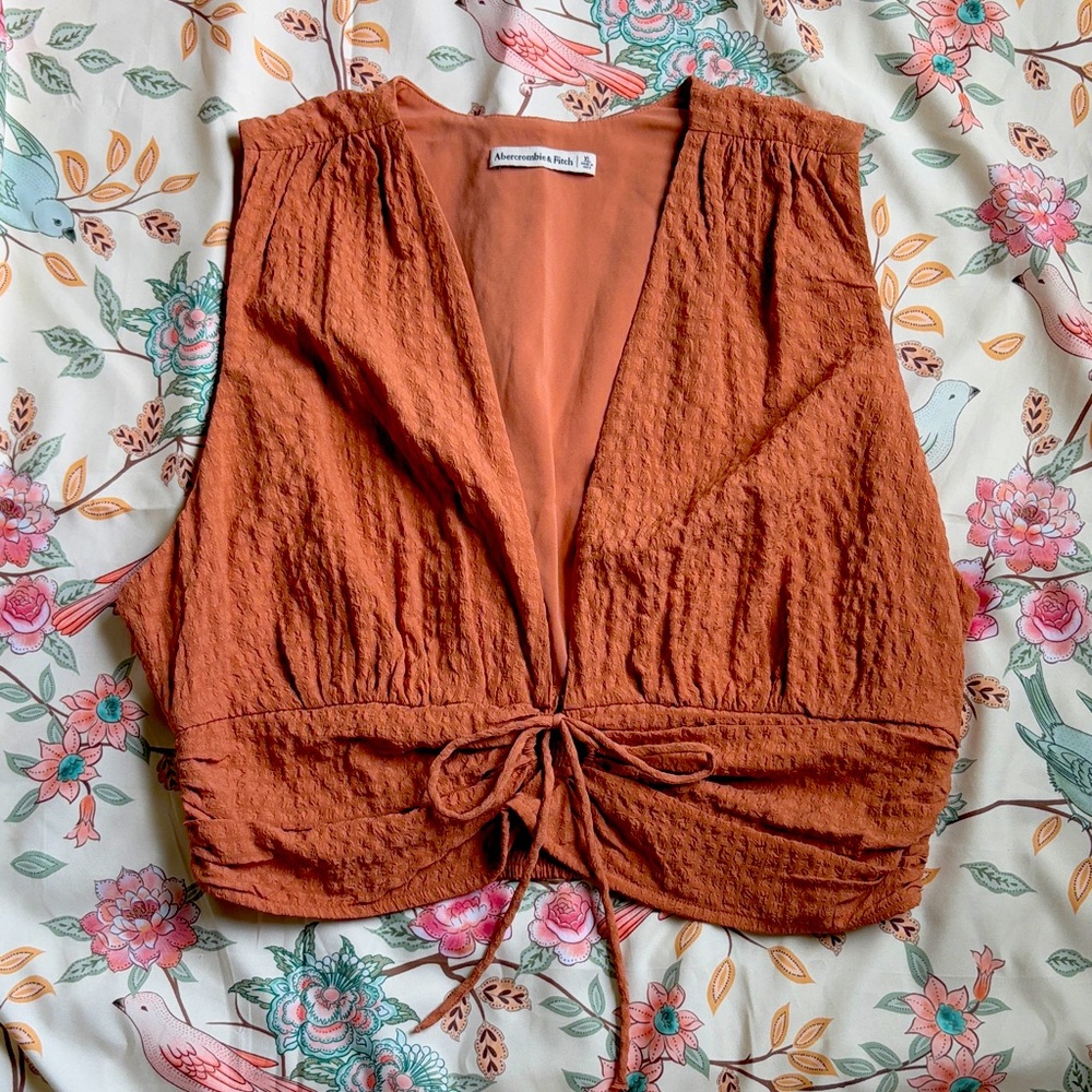 Abercrombie & Fitch Rust Sleeveless Blouse